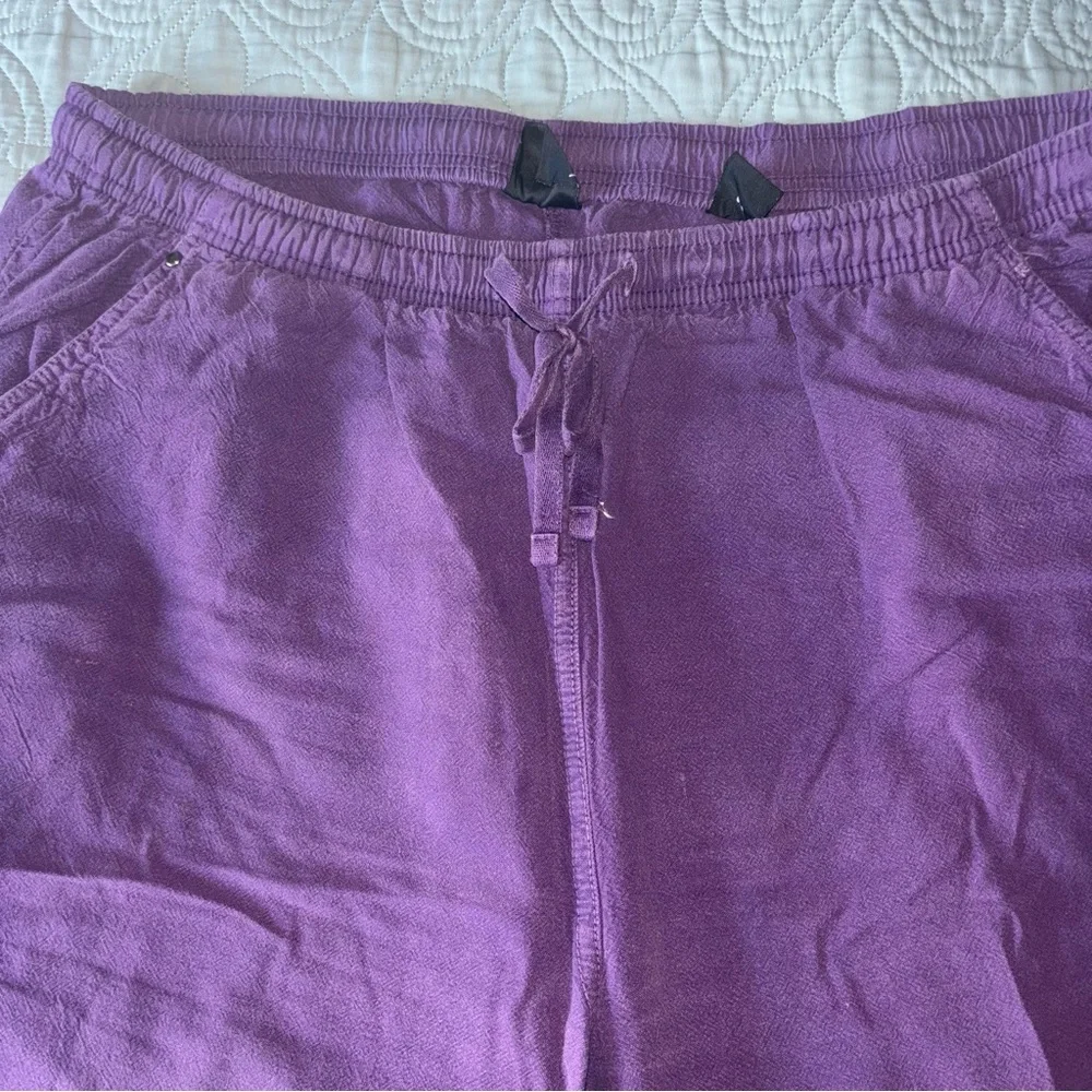 Erika Deep Purple Cotton Pants - Picture 2 of 6